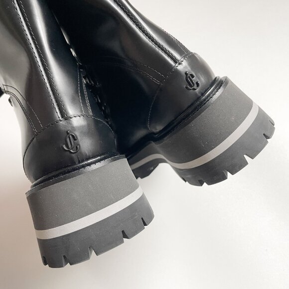 JIMMY CHOO Chike Leather Ankle Boots Black Size IT 37 US 7 NEW IN BOX - Picture 10 of 15